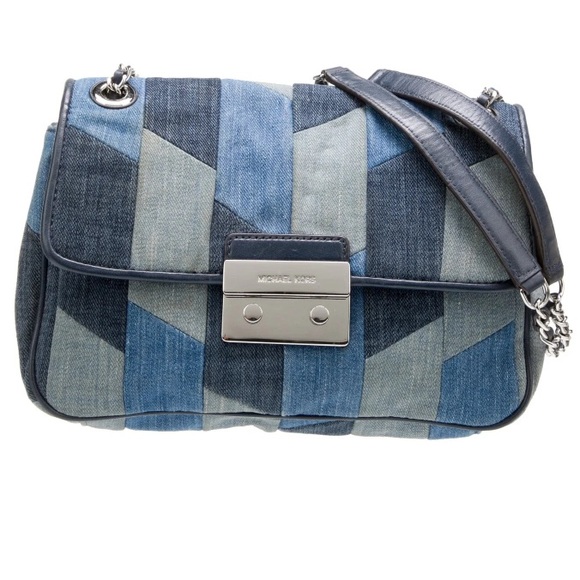 RARE HTF Super cute Michael Kors Sloan Denim Chain Bag